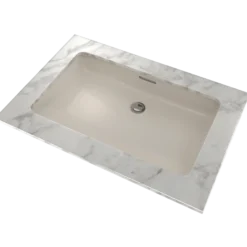 TOTO Rectangular Undermount Bathroom Sink with CEFIONTECT, Sedona Beige, Vitreous China, LT191G#12
