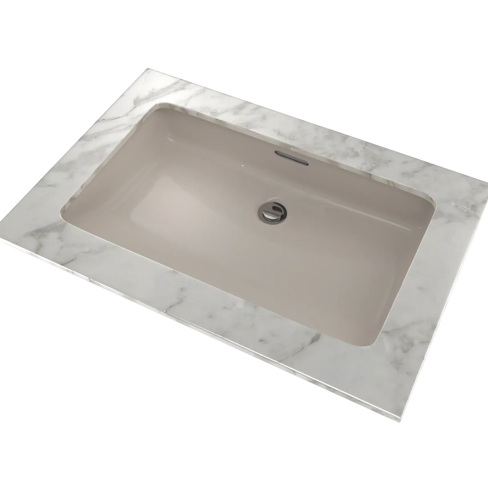 TOTO Rectangular Undermount Bathroom Sink with CEFIONTECT, Bone, Vitreous China, LT191G#03