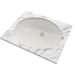 TOTO Rendezvous Oval Undermount Bathroom Sink with CEFIONTECT, Colonial White, Vitreous China, LT579G#11