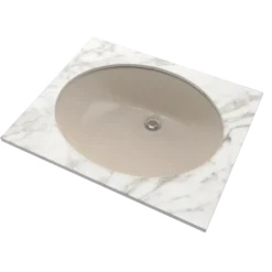 TOTO Rendezvous Oval Undermount Bathroom Sink with CEFIONTECT, Bone, Vitreous China, LT579G#03
