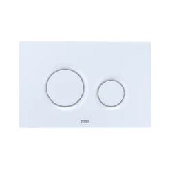 TOTO RP Wall-Hung D-Shape Toilet and DuoFit In-Wall 1.28 and 0.9 GPF Dual-Flush Tank System with Copper Supply, White Matte, Vitreous China|Steel|Plastic, CWT447247CMFG#WH