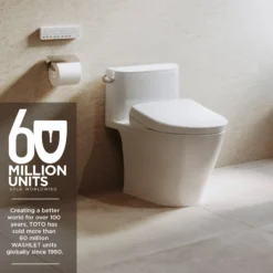 TOTO S7 WASHLET Electronic Bidet Toilet Seat with EWATER+ Bowl and Wand Cleaning, Classic Lid, Elongated, Sedona Beige, Plastic, SW4724#12