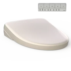 TOTO S7A WASHLET Electronic Bidet Toilet Seat with EWATER+ Bowl and Wand Cleaning, Auto Open and Close Contemporary Lid, Elongated, Sedona Beige, Plastic, SW4736#12