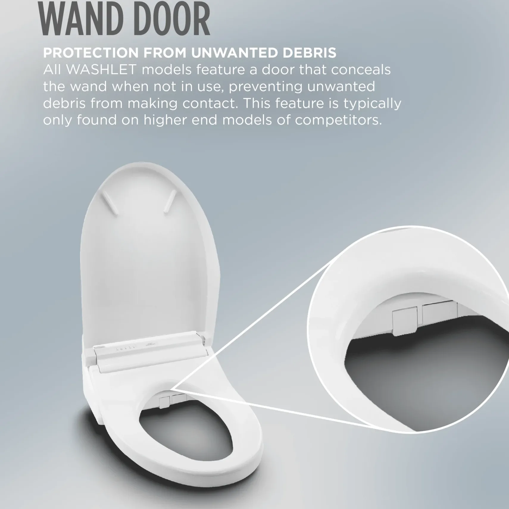 TOTO S7A WASHLET+ Electronic Bidet Toilet Seat, EWATER+ Bowl and Wand Cleaning, Auto Open and Close Classic Lid, Elongated, Cotton White, Plastic, SW4734AT40#01