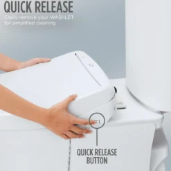 TOTO S7A WASHLET+ Electronic Bidet Toilet Seat, EWATER+ Bowl and Wand Cleaning, Auto Open and Close Classic Lid, Elongated, Cotton White, Plastic, SW4734AT40#01