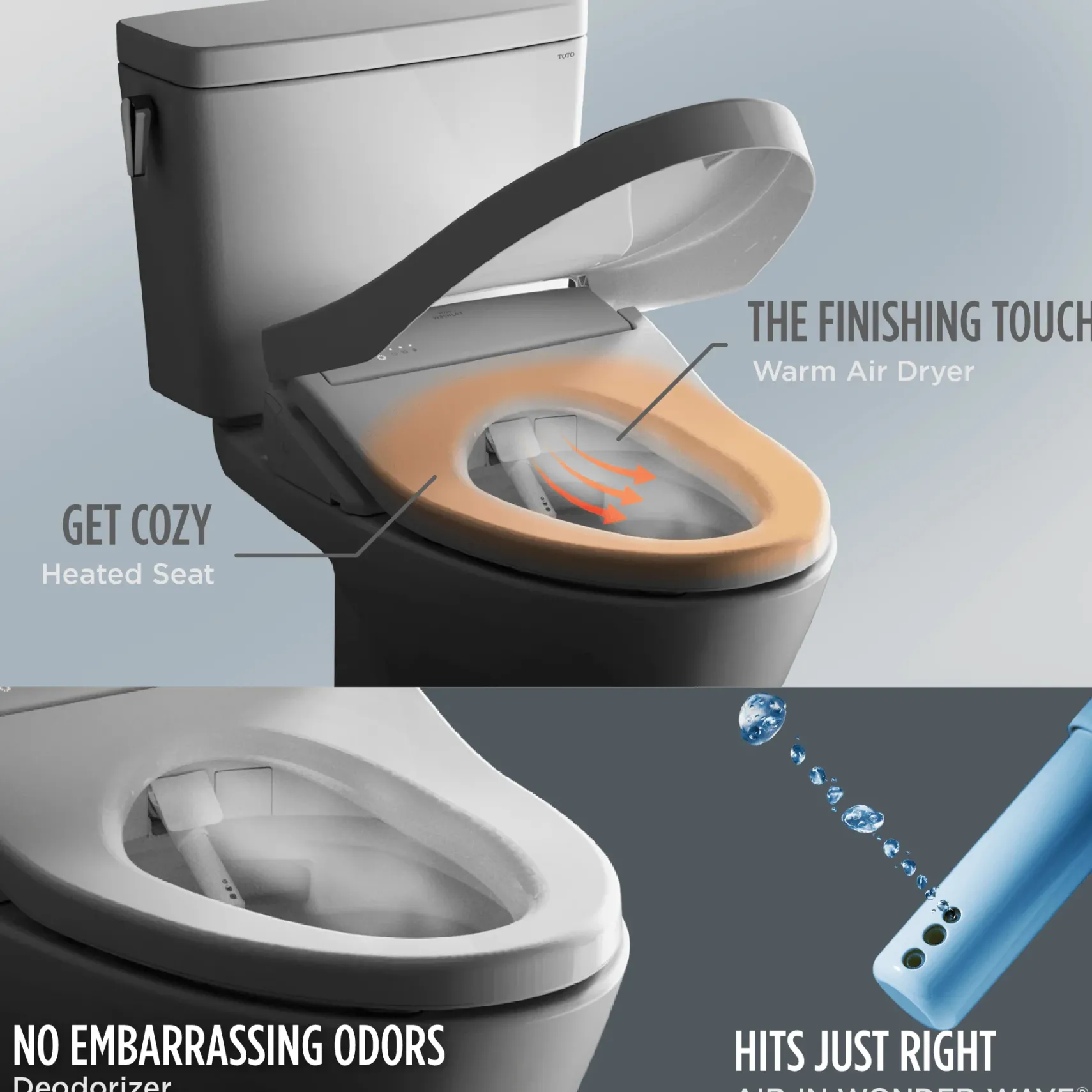 TOTO S7A WASHLET+ Electronic Bidet Toilet Seat, EWATER+ Bowl and Wand Cleaning, Auto Open and Close Classic Lid, Elongated, Cotton White, Plastic, SW4734AT40#01