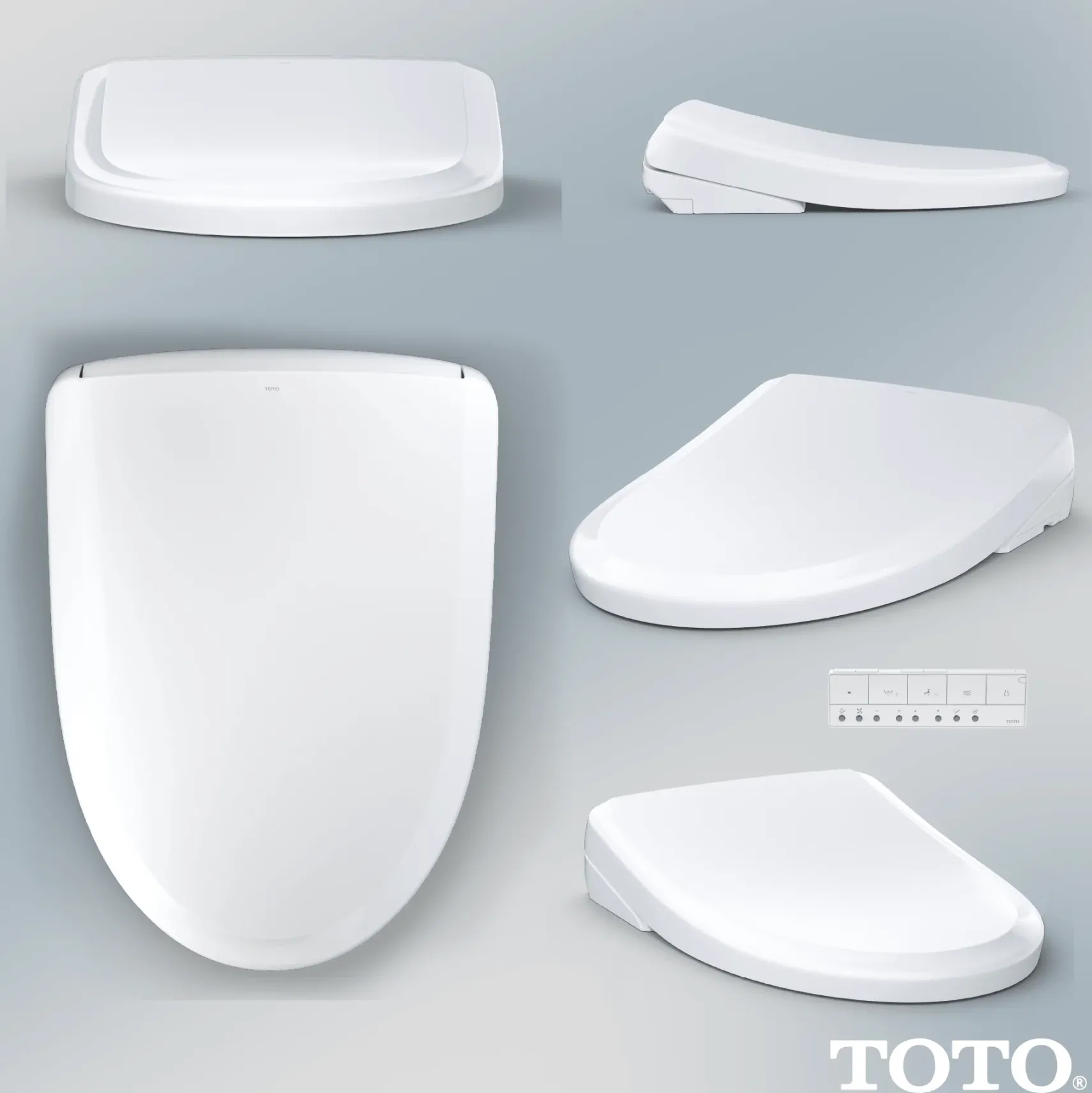 TOTO S7A WASHLET+ Electronic Bidet Toilet Seat, EWATER+ Bowl and Wand Cleaning, Auto Open and Close Classic Lid, Elongated, Cotton White, Plastic, SW4734AT40#01
