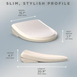 TOTO S7A WASHLET Electronic Bidet Toilet Seat with EWATER+ Bowl and Wand Cleaning and Auto Open and Close Classic Lid, Elongated, Sedona Beige, Plastic, SW4734#12