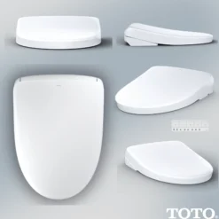 TOTO S7A WASHLET+ Elongated Electronic Bidet Toilet Seat with EWATER+®, Auto Open & Close Lid, Cotton White, SW4736AT40#01