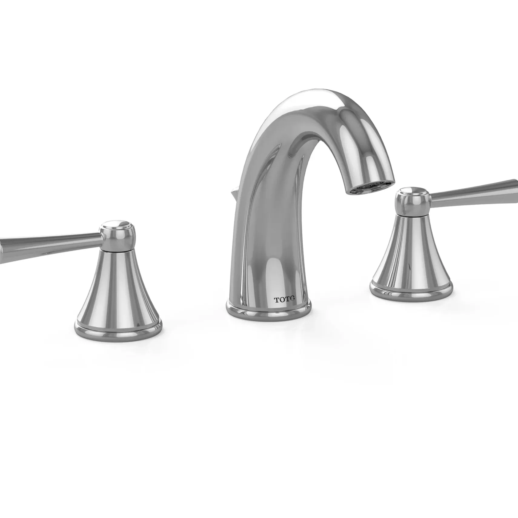 TOTO Silas Two Handle Widespread 1.5 GPM Bathroom Sink Faucet, Polished Chrome, Brass, TL210DD#CP