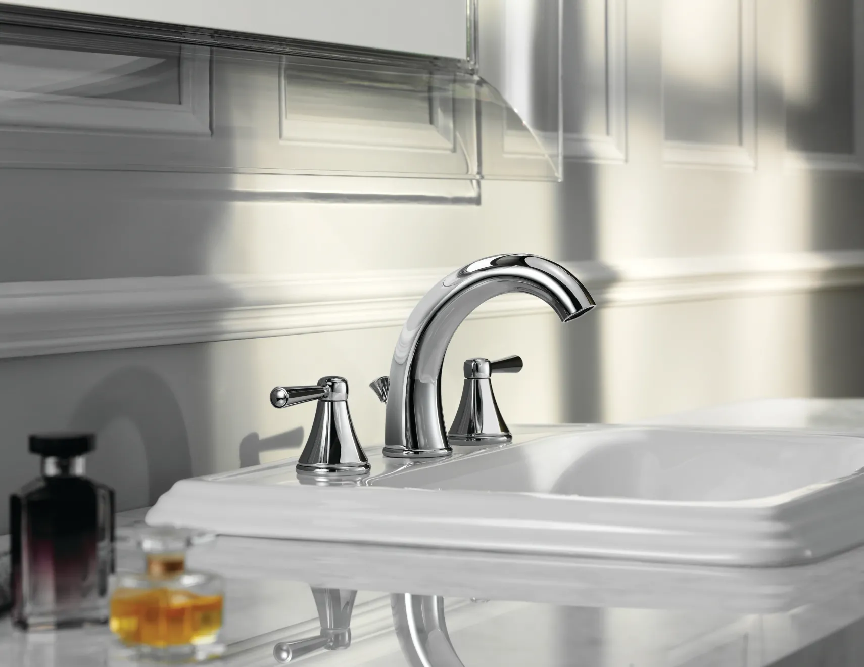 TOTO Silas Two Handle Widespread 1.5 GPM Bathroom Sink Faucet, Polished Chrome, Brass, TL210DD#CP