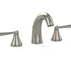 TOTO Silas Two Handle Widespread 1.2 GPM Bathroom Sink Faucet, Brushed Nickel, Brass, TL210DD12#BN