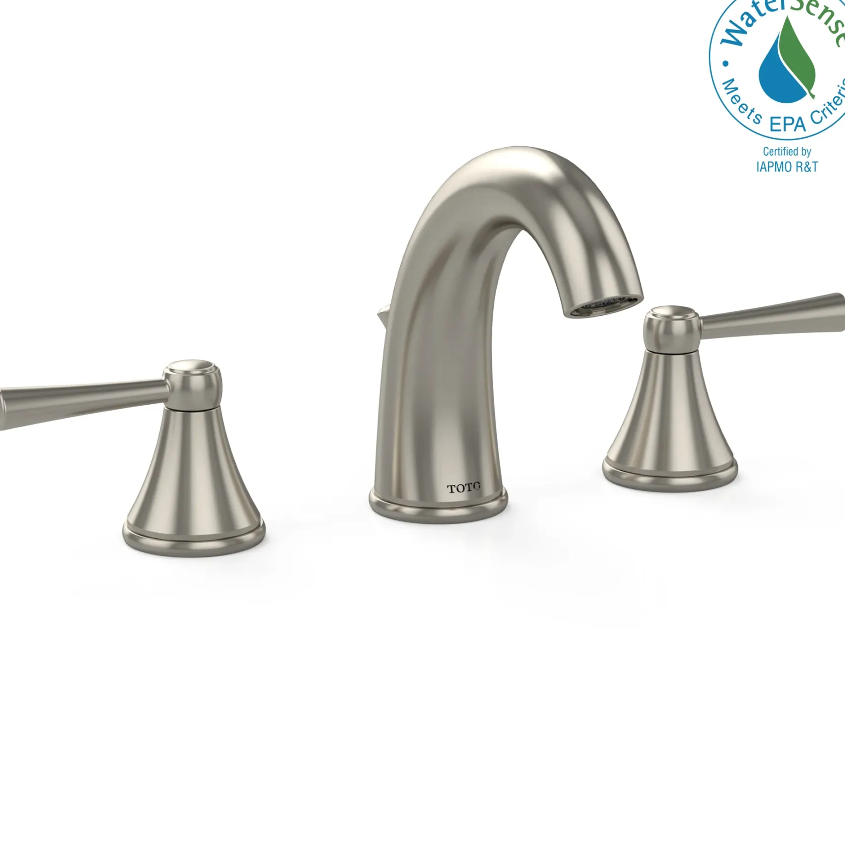 TOTO Silas Two Handle Widespread 1.2 GPM Bathroom Sink Faucet, Brushed Nickel, Brass, TL210DD12#BN