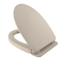TOTO SoftClose Non Slamming, Slow Close Elongated Toilet Seat and Lid, Bone, Plastic, SS124#03