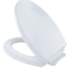 TOTO SoftClose Non Slamming, Slow Close Elongated Toilet Seat and Lid, Cotton White, Plastic, SS114#01