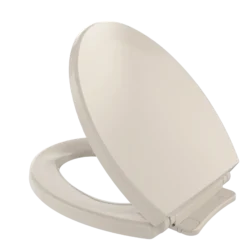 TOTO SoftClose Non Slamming, Slow Close Round Toilet Seat and Lid, Bone, Plastic, SS113#03
