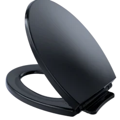 TOTO SoftClose Non Slamming, Slow Close Elongated Toilet Seat and Lid, Ebony, Plastic, SS114#51