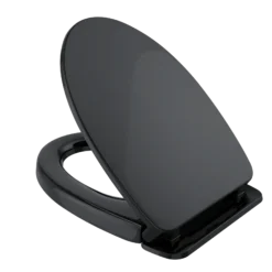 TOTO SoftClose Non Slamming, Slow Close Elongated Toilet Seat and Lid, Ebony, Plastic, SS124#51