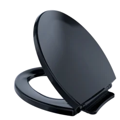TOTO SoftClose Non Slamming, Slow Close Round Toilet Seat and Lid, Ebony, Plastic, SS113#51