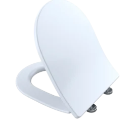 TOTO SoftClose Slim D-Shape Non-Slamming Seat and Lid for RP Wall-Hung Toilet, Cotton White, Urea Resin, SS247R#01