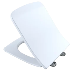 TOTO SoftClose Slim Square Non-Slamming Seat and Lid for SP Wall-Hung Toilet, Cotton White- Urea Resin, SS249R#01