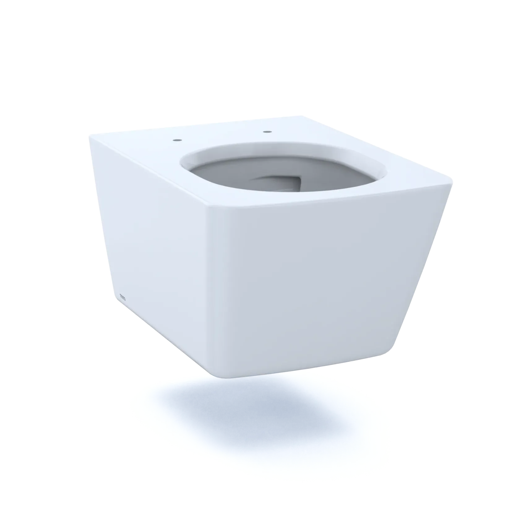 TOTO SP Wall-Hung Contemporary Square-Shape Dual Flush 1.28 and 0.9 GPF Toilet with CEFIONTECT- Vitreous China, Cotton White, CT449CFG#01