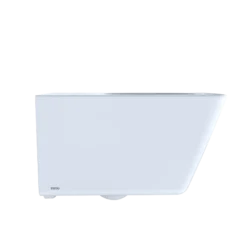 TOTO SP Wall-Hung Contemporary Square-Shape Dual Flush 1.28 and 0.9 GPF Toilet with CEFIONTECT- Vitreous China, Cotton White, CT449CFG#01