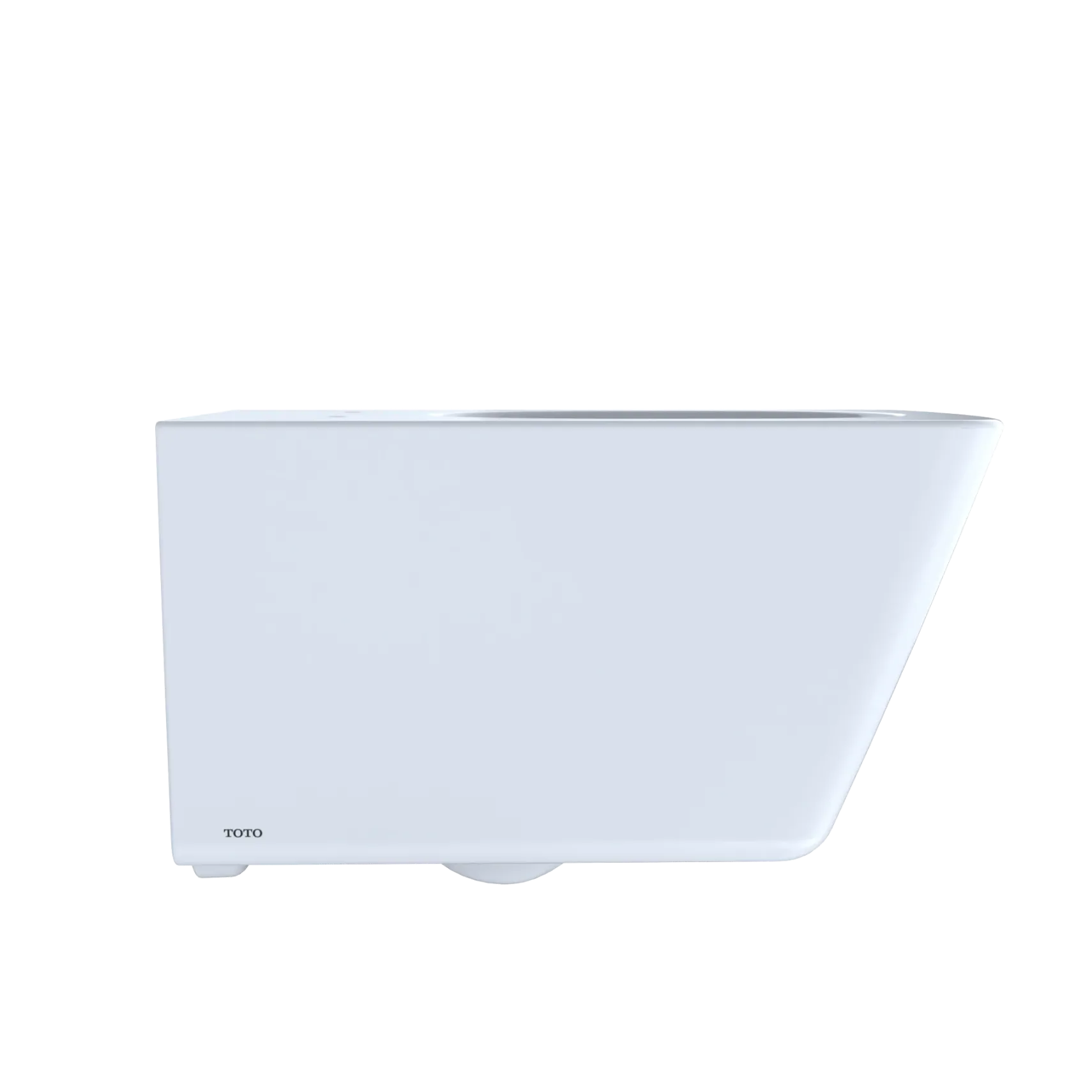 TOTO SP Wall-Hung Contemporary Square-Shape Dual Flush 1.28 and 0.9 GPF Toilet with CEFIONTECT- Vitreous China, Cotton White, CT449CFG#01