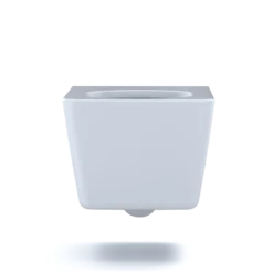 TOTO SP Wall-Hung Contemporary Square-Shape Dual Flush 1.28 and 0.9 GPF Toilet with CEFIONTECT- Vitreous China, Cotton White, CT449CFG#01