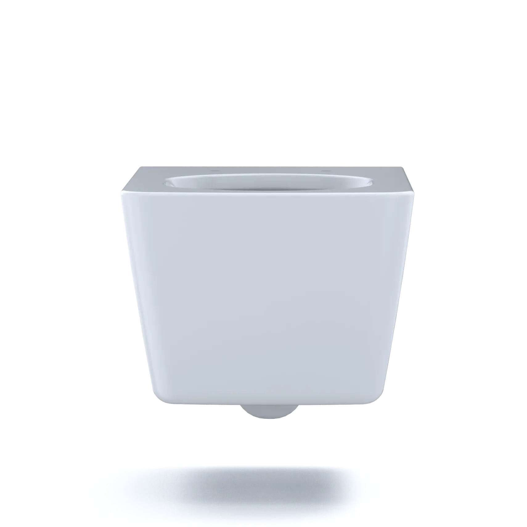 TOTO SP Wall-Hung Contemporary Square-Shape Dual Flush 1.28 and 0.9 GPF Toilet with CEFIONTECT- Vitreous China, Cotton White, CT449CFG#01