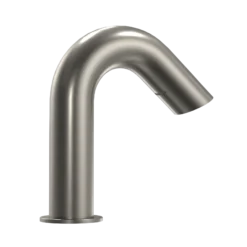 TOTO Standard R AC Powered 1.0 GPM Touchless Bathroom Faucet with Thermostatic Mixing Valve, 10 Second On-Demand Flow, Brushed Nickel, Brass, T28S11AT#BN