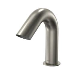 TOTO Standard R AC Powered 1.0 GPM Touchless Bathroom Faucet with Thermostatic Mixing Valve, 10 Second On-Demand Flow, Brushed Nickel, Brass, T28S11AT#BN