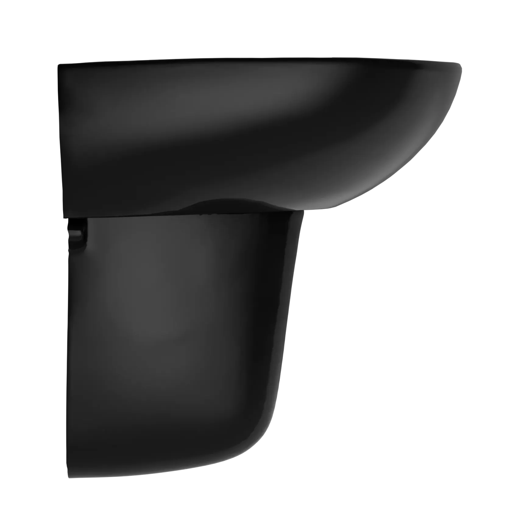 TOTO Supreme Oval Wall-Mount Bathroom Sink and Shroud for 8 Inch Center Faucets, Ebony, Vitreous China, LHT241.8#51