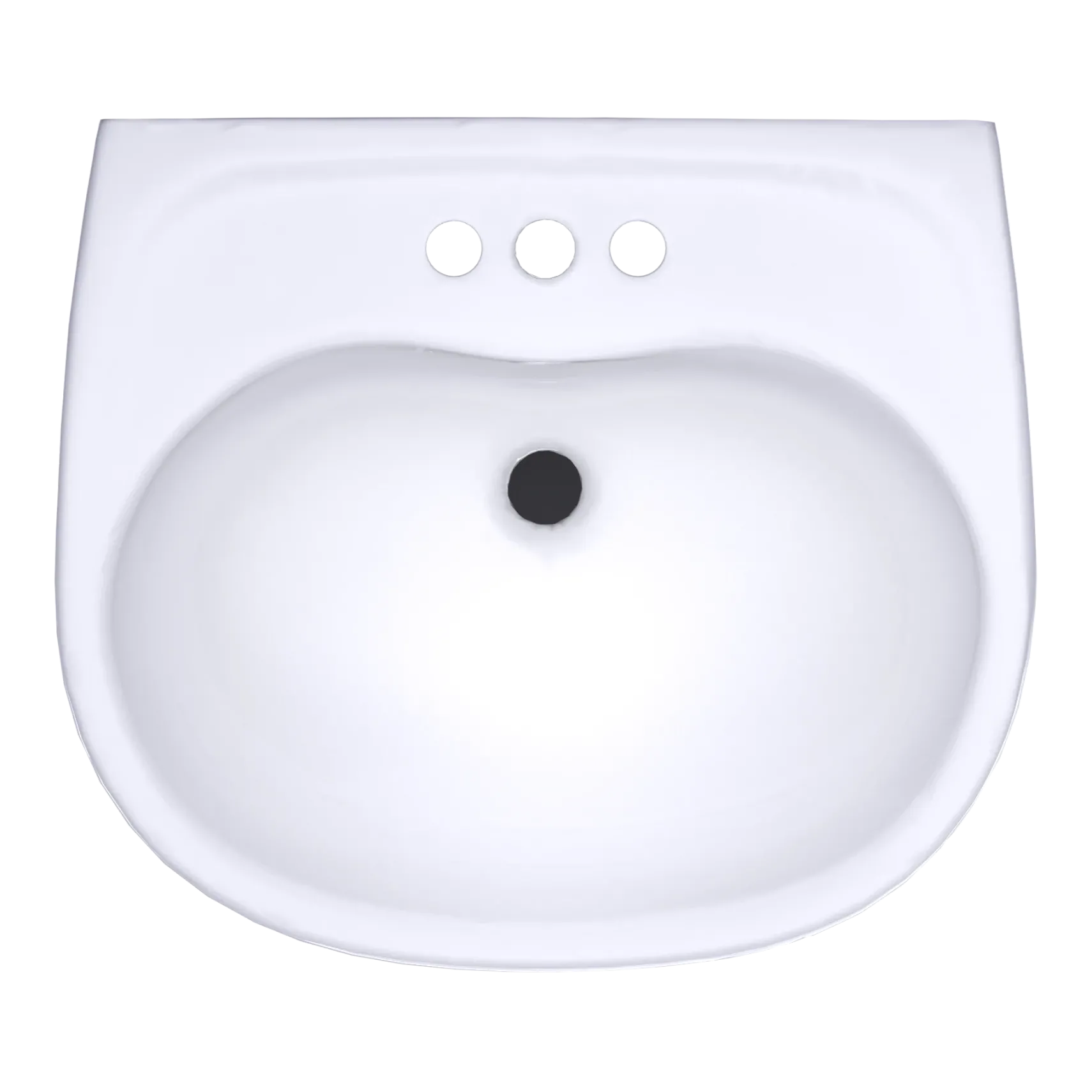 TOTO Supreme Oval Wall-Mount Bathroom Sink with CEFIONTECT and Shroud for 4 Inch Center Faucets, Cotton White, Vitreous China, LHT241.4G#01