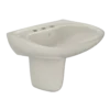 TOTO Supreme Oval Wall-Mount Bathroom Sink with CEFIONTECT and Shroud for 8 Inch Center Faucets, Sedona Beige, Vitreous China, LHT241.8G#12