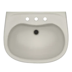 TOTO Supreme Oval Wall-Mount Bathroom Sink with CEFIONTECT and Shroud for 8 Inch Center Faucets, Sedona Beige, Vitreous China, LHT241.8G#12