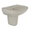 TOTO Supreme Oval Wall-Mount Bathroom Sink with CEFIONTECT and Shroud for 4 Inch Center Faucets, Bone, Vitreous China, LHT241.4G#03