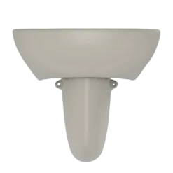 TOTO Supreme Oval Wall-Mount Bathroom Sink with CEFIONTECT and Shroud for 4 Inch Center Faucets, Bone, Vitreous China, LHT241.4G#03