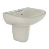 TOTO Supreme Oval Wall-Mount Bathroom Sink with CEFIONTECT and Shroud for 4 Inch Center Faucets, Sedona Beige, Vitreous China, LHT241.4G#12