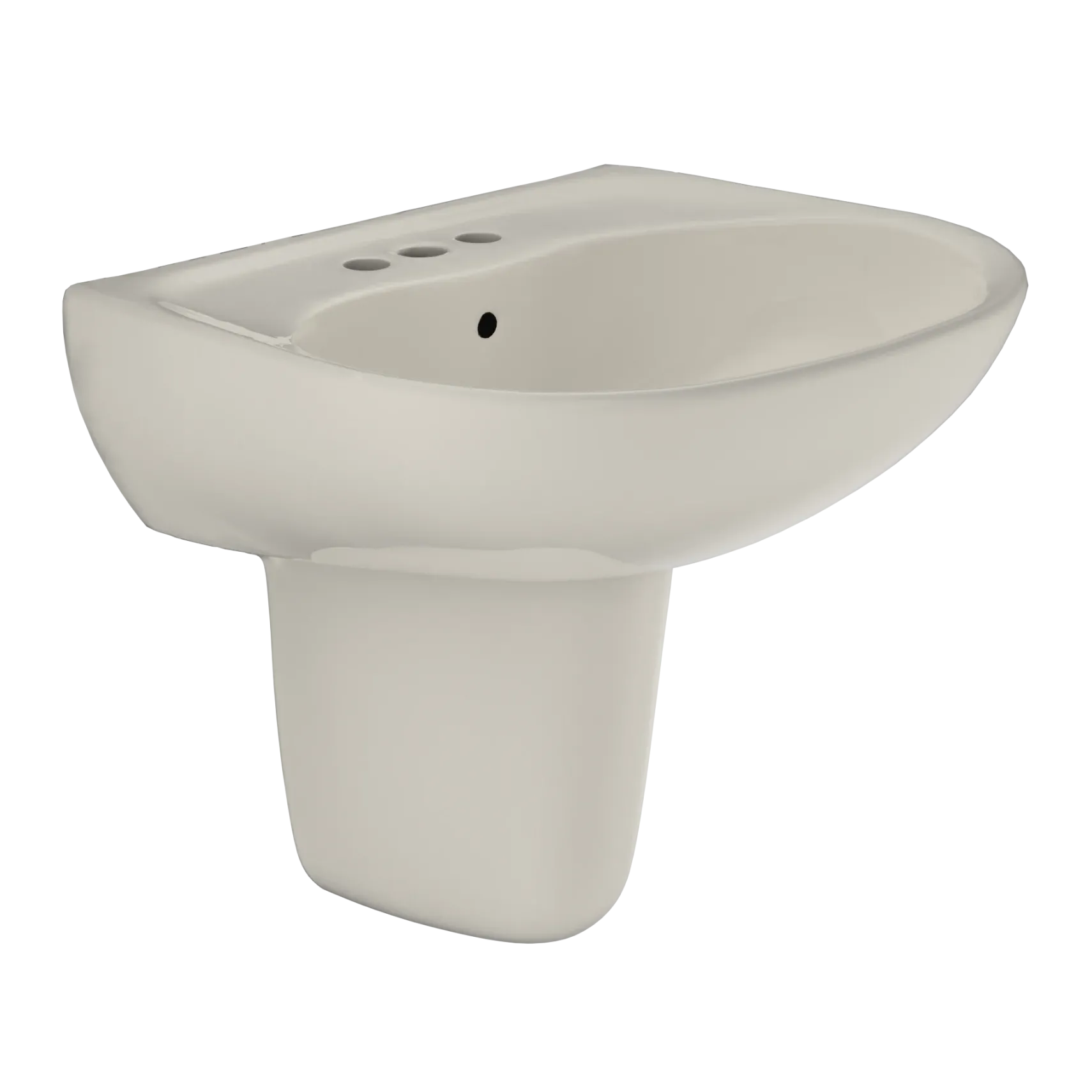 TOTO Supreme Oval Wall-Mount Bathroom Sink with CEFIONTECT and Shroud for 4 Inch Center Faucets, Sedona Beige, Vitreous China, LHT241.4G#12