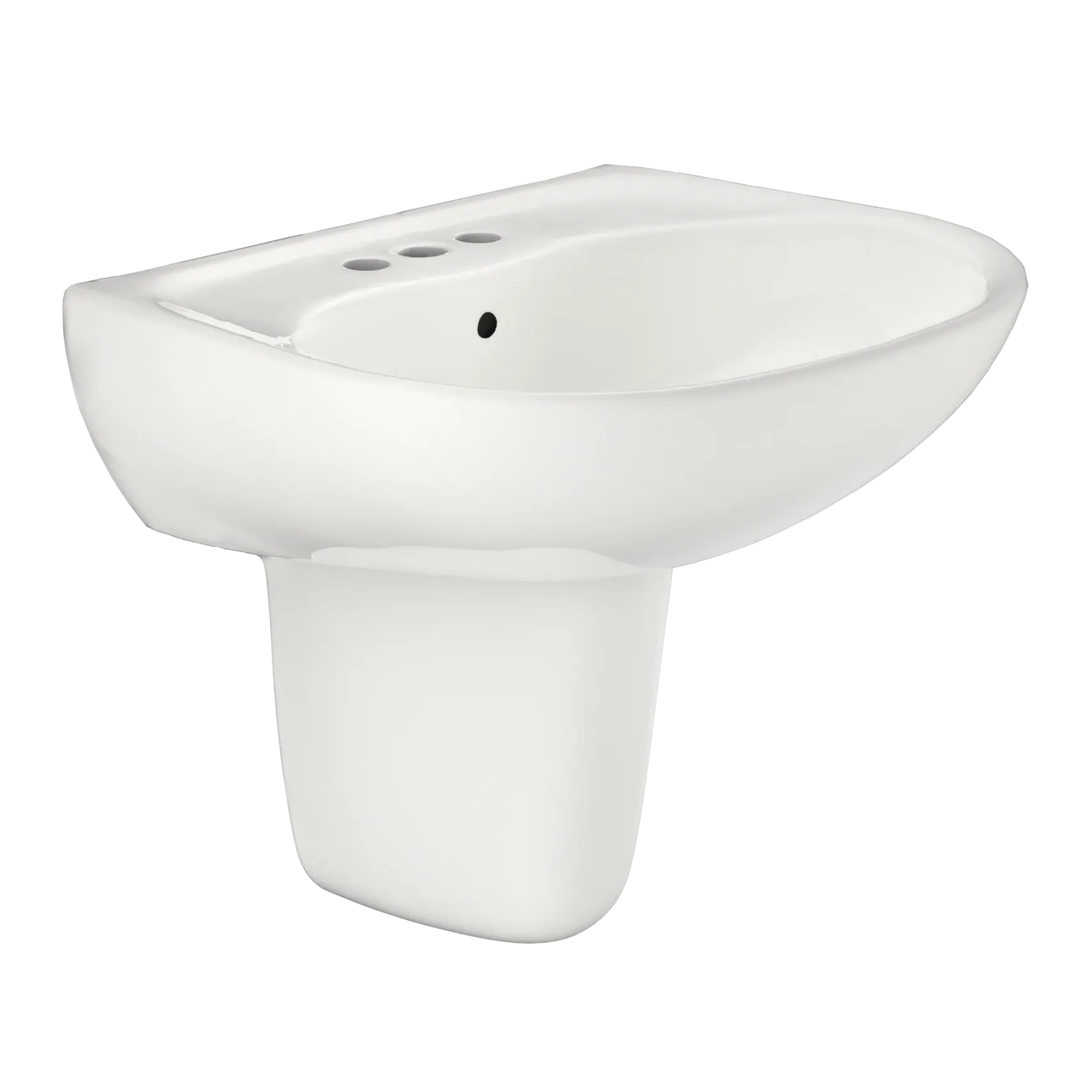 TOTO Supreme Oval Wall-Mount Bathroom Sink with CEFIONTECT and Shroud for 4 Inch Center Faucets, Colonial White, Vitreous China, LHT241.4G#11