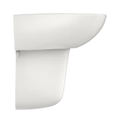 TOTO Supreme Oval Wall-Mount Bathroom Sink with CEFIONTECT and Shroud for 4 Inch Center Faucets, Colonial White, Vitreous China, LHT241.4G#11