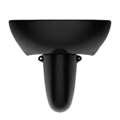 TOTO Supreme Oval Wall-Mount Bathroom Sink and Shroud for Single Hole Faucets, Ebony, Vitreous China, LHT241#51