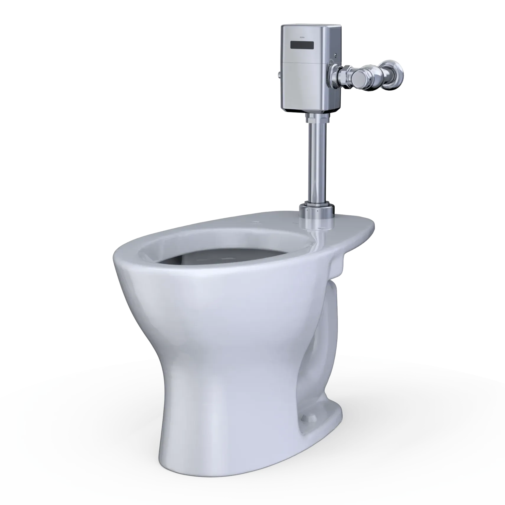 TOTO TORNADO FLUSH Commercial Flushometer Floor-Mounted Universal Height Toilet with CEFIONTECT, ADA Compliant, Elongated, Cotton White, Vitreous China, CT725CUFG#01
