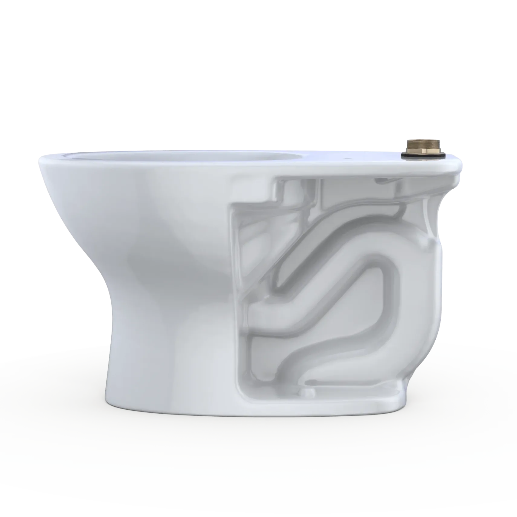 TOTO TORNADO FLUSH Commercial Flushometer Floor-Mounted Universal Height Toilet with CEFIONTECT, ADA Compliant, Elongated, Cotton White, Vitreous China, CT725CUFG#01