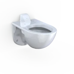 TOTO TORNADO FLUSH Commercial Flushometer Wall-Mounted Toilet, Elongated, Cotton White, Vitreous China, CT728CUV#01