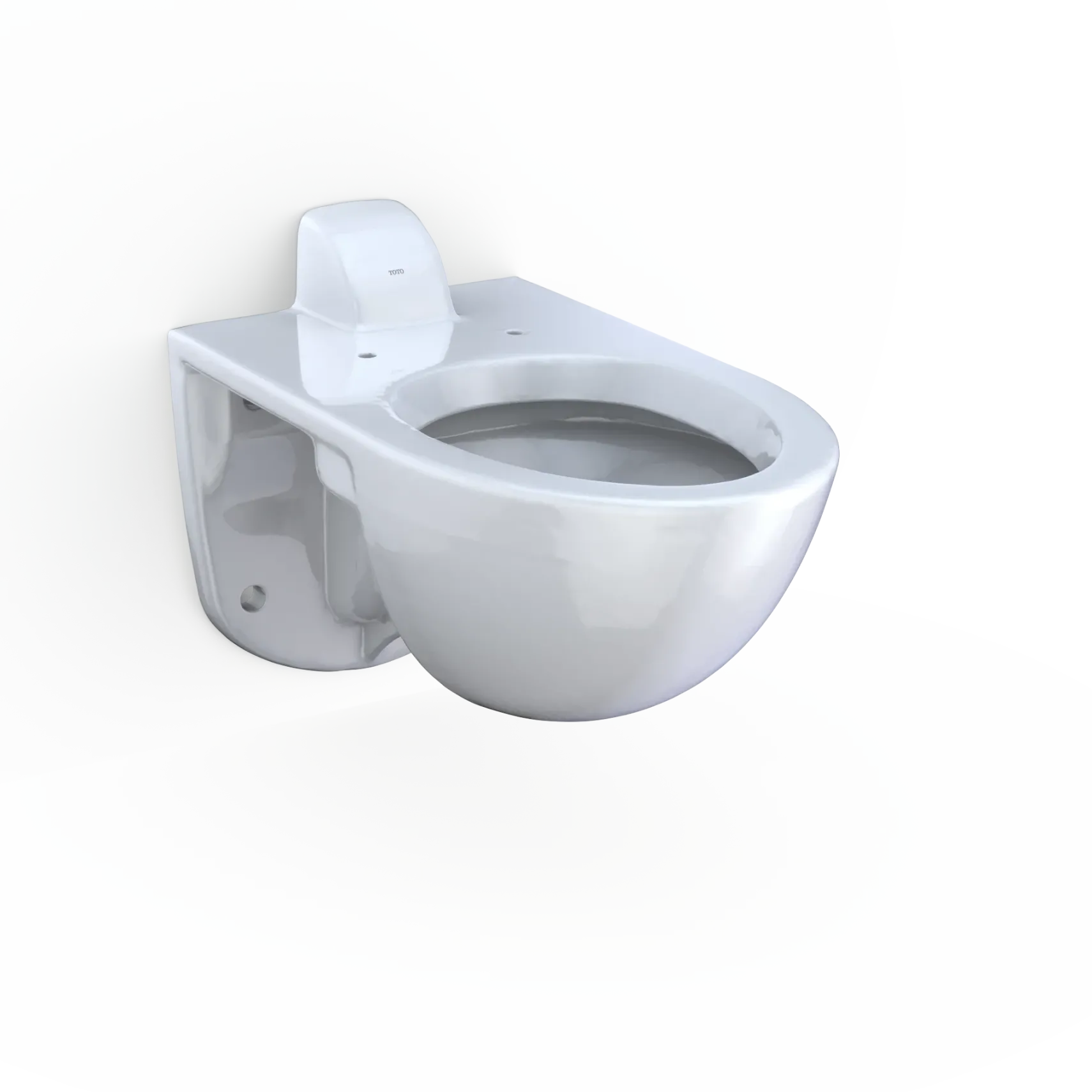 TOTO TORNADO FLUSH Commercial Flushometer Wall-Mounted Toilet, Elongated, Cotton White, Vitreous China, CT728CUV#01