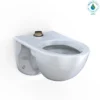 TOTO TORNADO FLUSH Commercial Flushometer Wall-Mounted Toilet, Elongated, Cotton White, Vitreous China, CT728CU#01