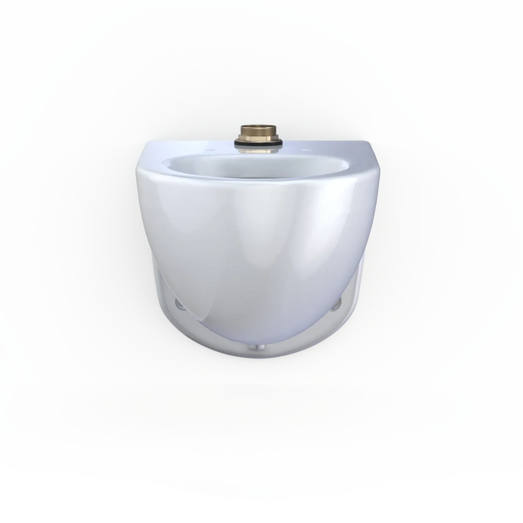 TOTO TORNADO FLUSH Commercial Flushometer Wall-Mounted Toilet, Elongated, Cotton White, Vitreous China, CT728CU#01