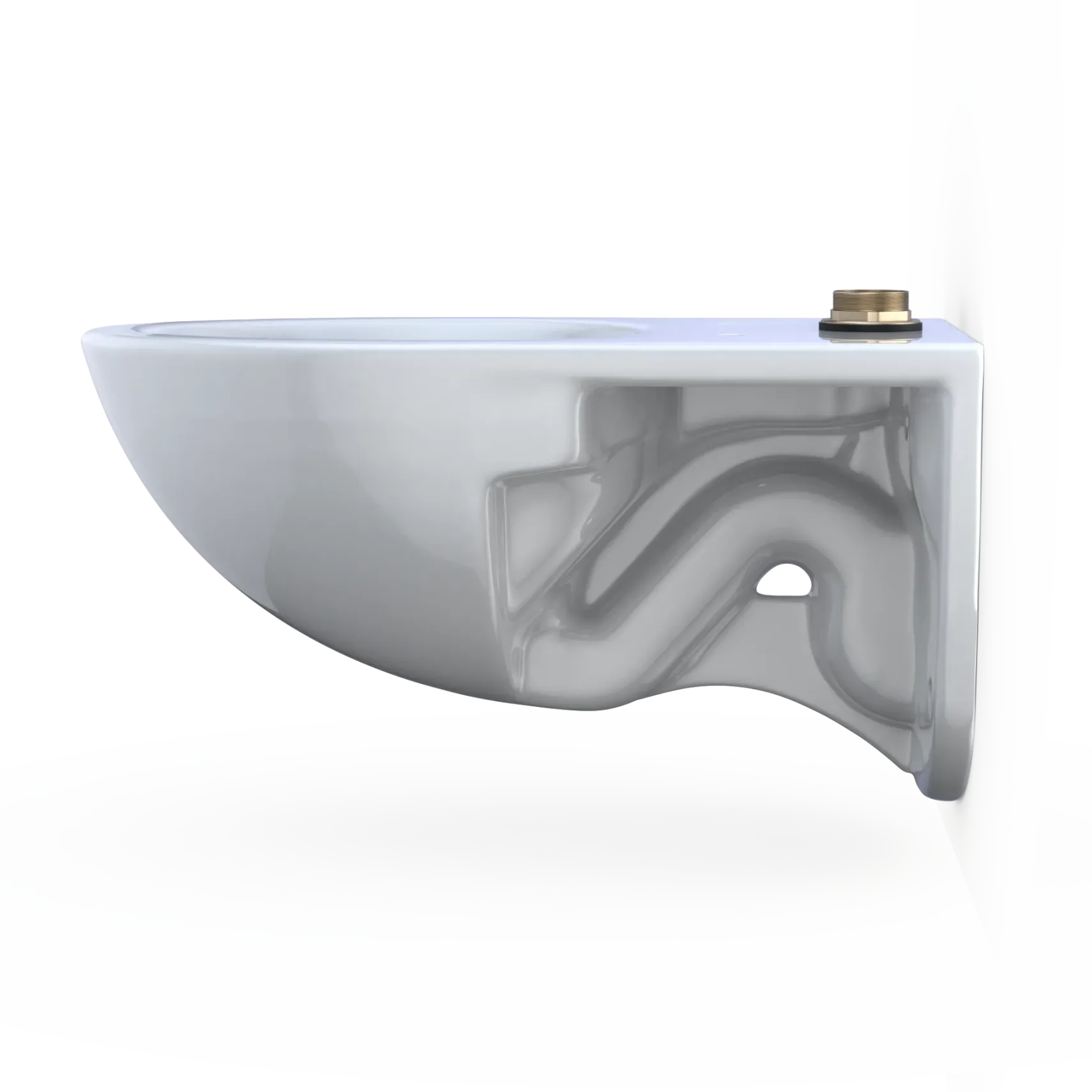 TOTO TORNADO FLUSH Commercial Flushometer Wall-Mounted Toilet, Elongated, Cotton White, Vitreous China, CT728CU#01